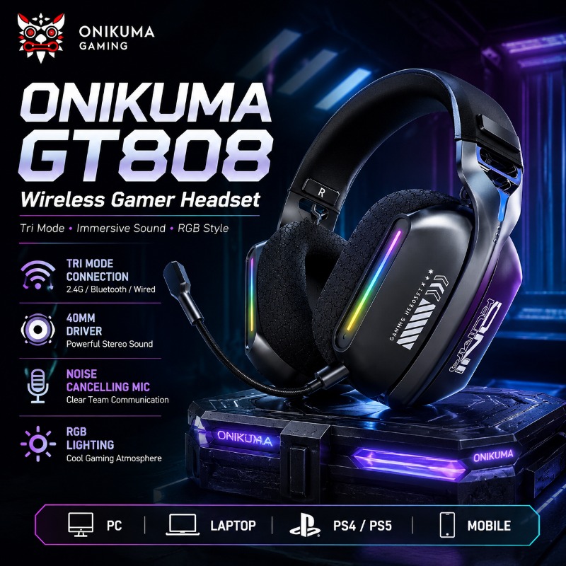 Venom Gaming Accessories - ONIKUMA GT808 – casque de jeu
