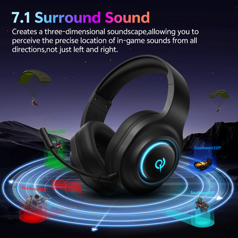 Casque de jeu QCY Heroad V200  - Venom Gaming Accessories avis et prix